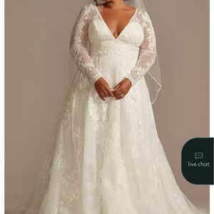 Oleg Cassini White Lace Wedding Dress